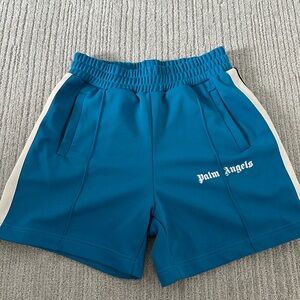 Palm Angels Teal Elastic Shorts